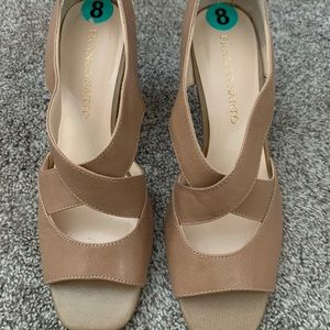 Franco Sarto Nude Wedges